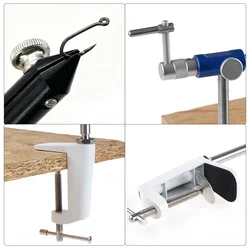 Mordaza de atado de moscas 360° ajustable en C para jigs y streamers