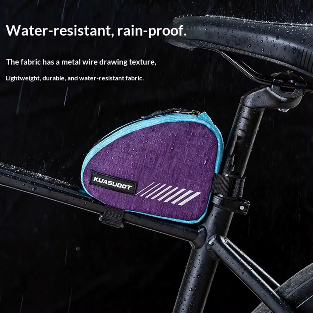 Bolsa triangular impermeable para cuadro de bicicleta reflectante - imagen 5
