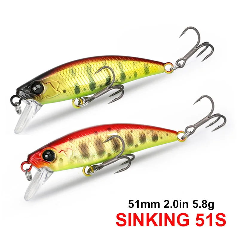 Señuelo Jerkbait 51S hundido Ajing – Cebo duro para trucha de río - imagen 3