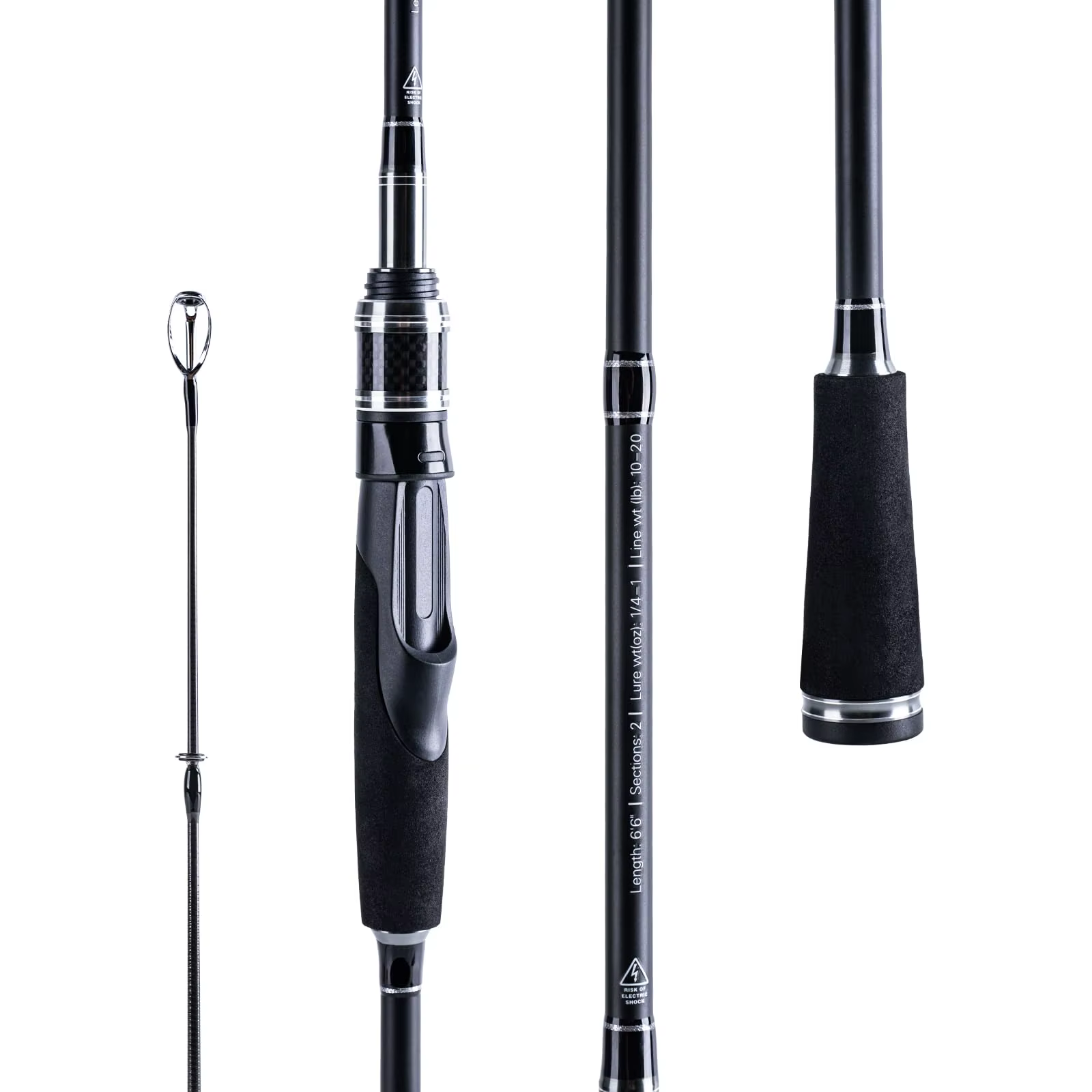 Caña Spinning Carbono 24T Goture – Ligera y Portátil para Viaje y Barco
