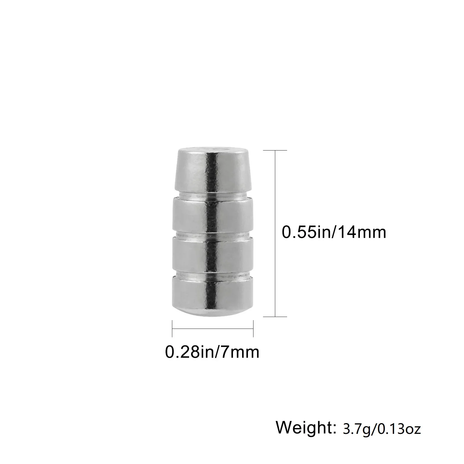Cuerpo de señuelo giratorio de latón en forma de bala