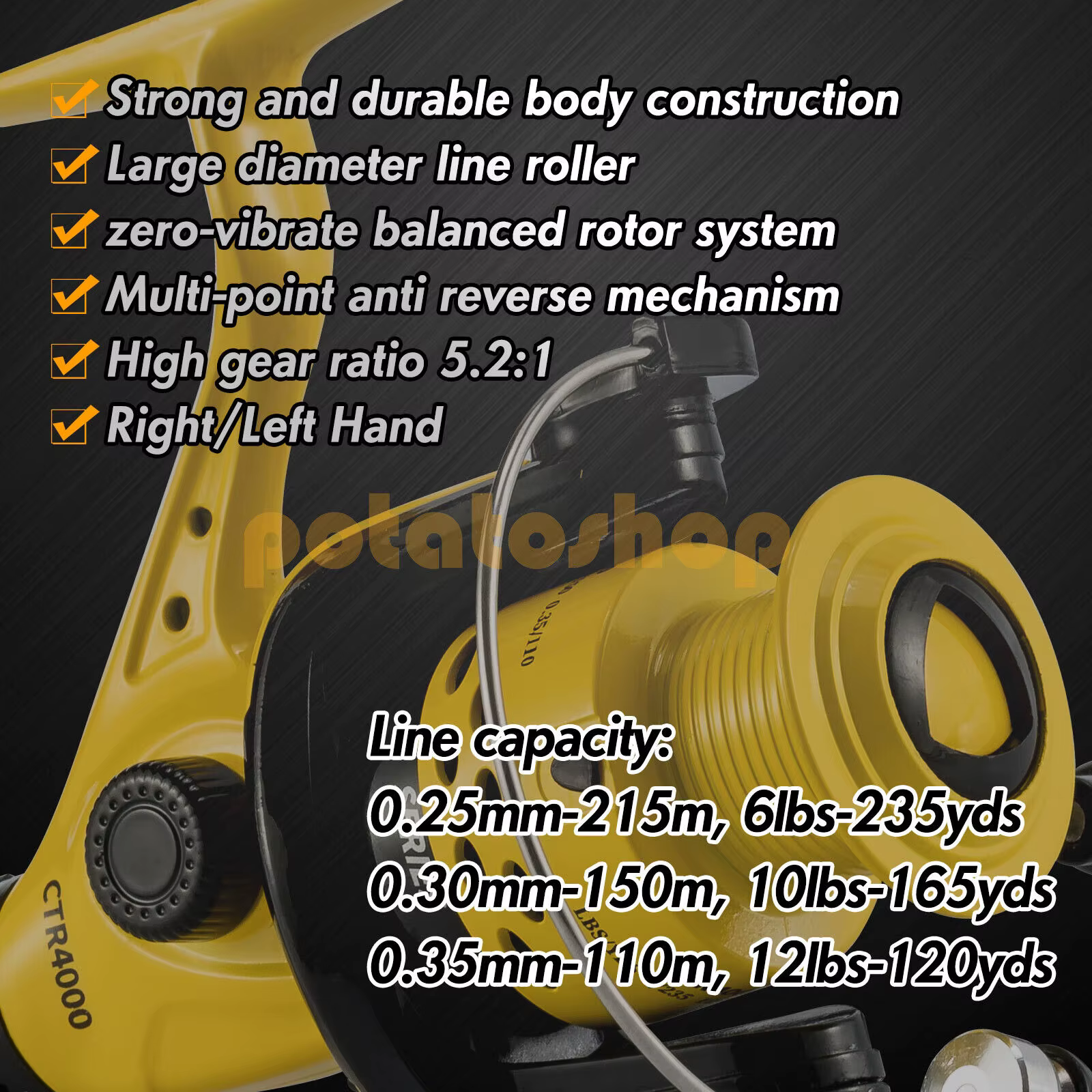 Carrete Metal 4000 – 5,2:1 ultra suave para lubina y trucha - imagen 3
