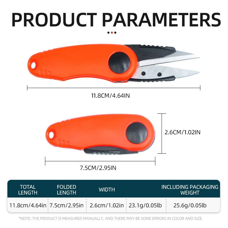 Tijeras plegables de pesca ShareShark acero inoxidable – corte camarón - imagen 2
