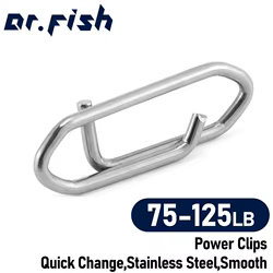 Clips cambio rápido acero inoxidable para anzuelos y señuelos