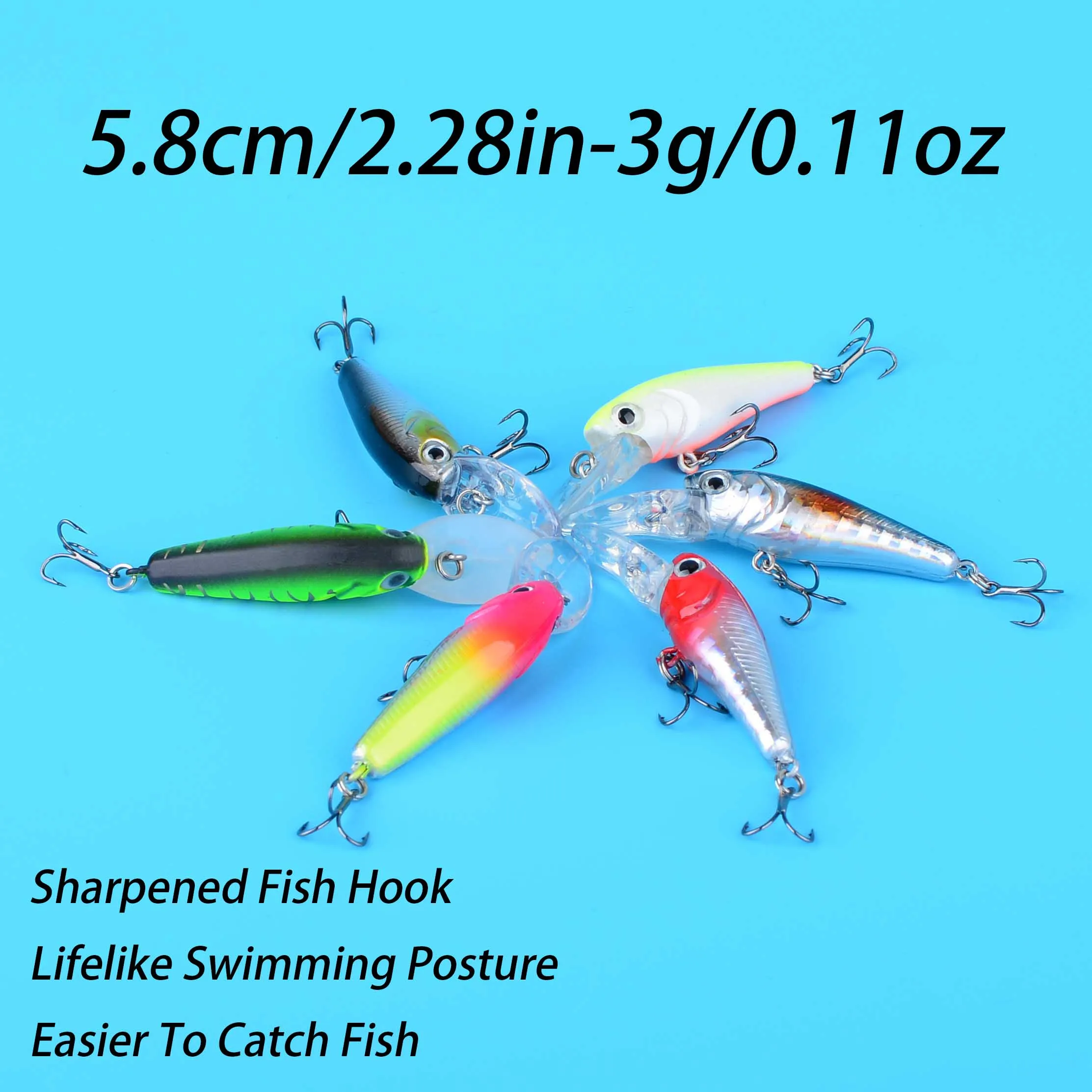 Señuelo Wobbler Minnow hundible plástico duro para depredadores