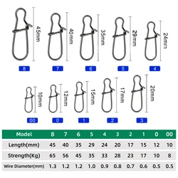 Clips de pesca con bloqueo Snap - Acero inoxidable, cambio rápido