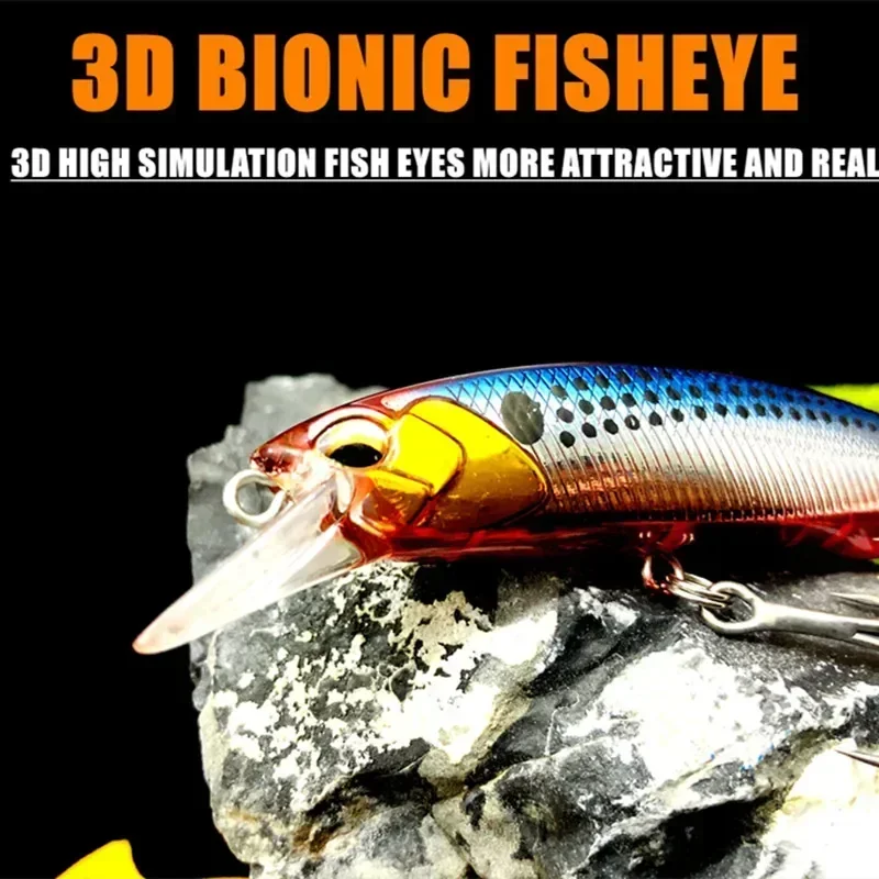 Wobbler minnow crank de alta calidad con sistema de anzuelos - imagen 3