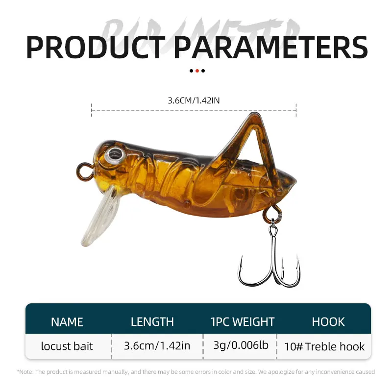 ShareShark Señuelos insecto de plástico duro con anzuelos triples - imagen 2