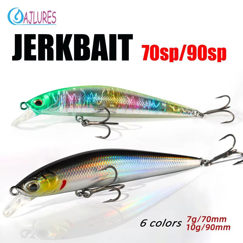 Jerkbait suspendido Fundición Larga para lucio y mar - imagen 2