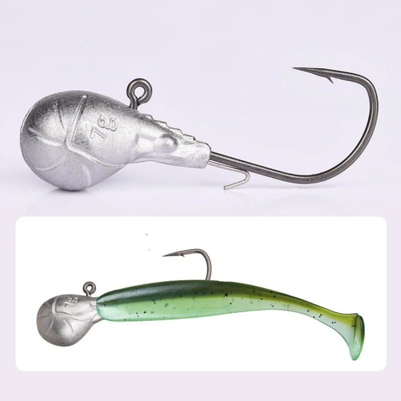Señuelo camarón con jig head suave anti-enganches para fondo - imagen 5