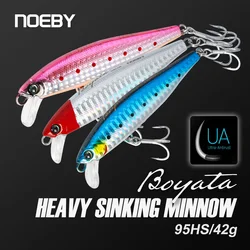 NOEBY Señuelo Minnow de hundimiento rápido para pesca marina