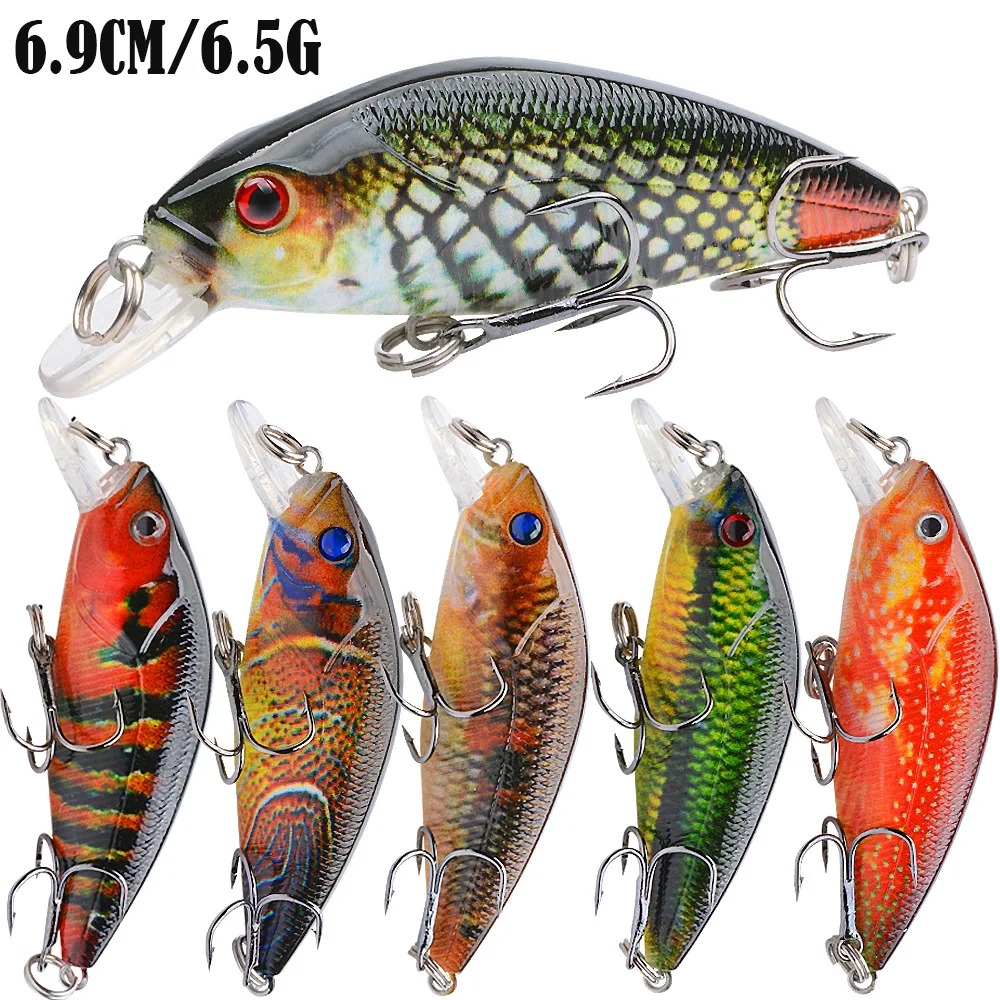 Minnow flotante UV con ojos 3D y cascabeles para black bass y trucha - imagen 5