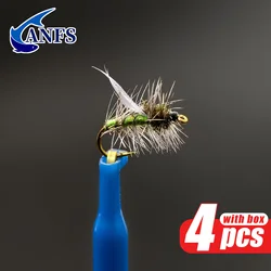 ANFS Moscas Secas para Trucha atadas a mano con anzuelo fino