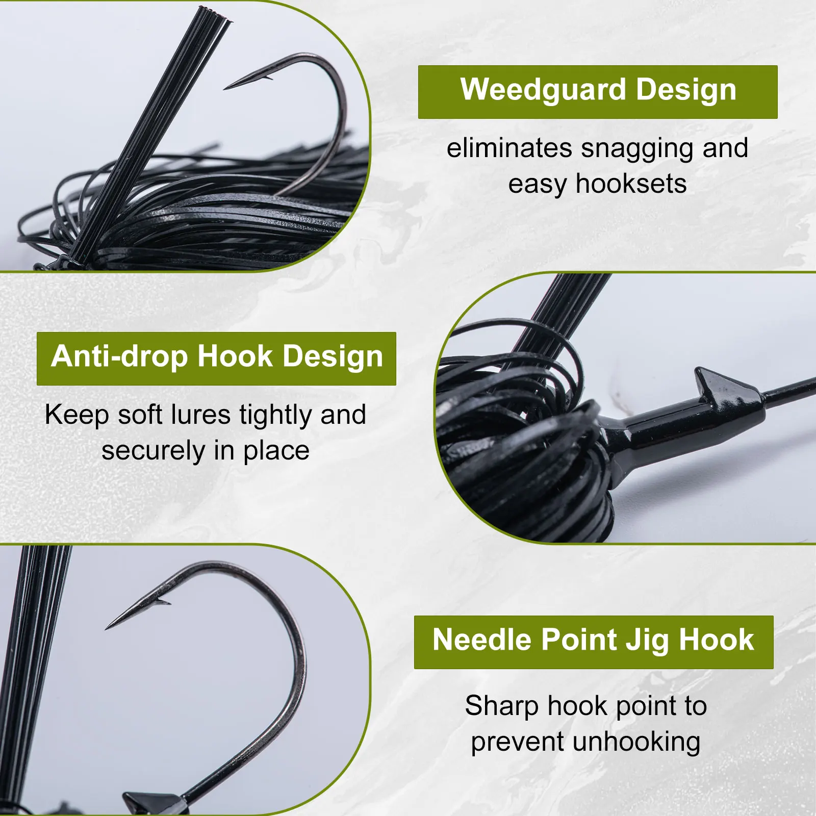 Goture Chatterbait para lubina con anti-enredos y vibrador - imagen 3