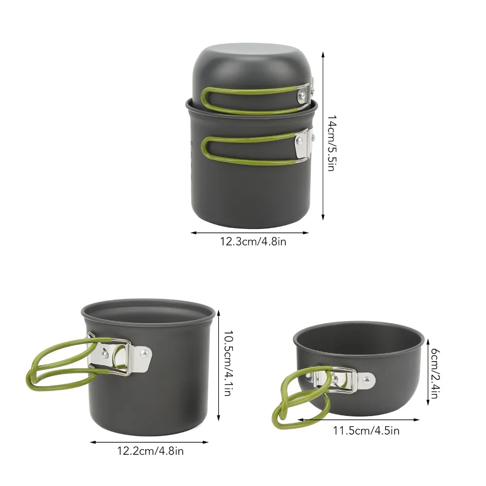 Juego de cocina de aluminio para acampar con mango ligero de utensilios - imagen 4