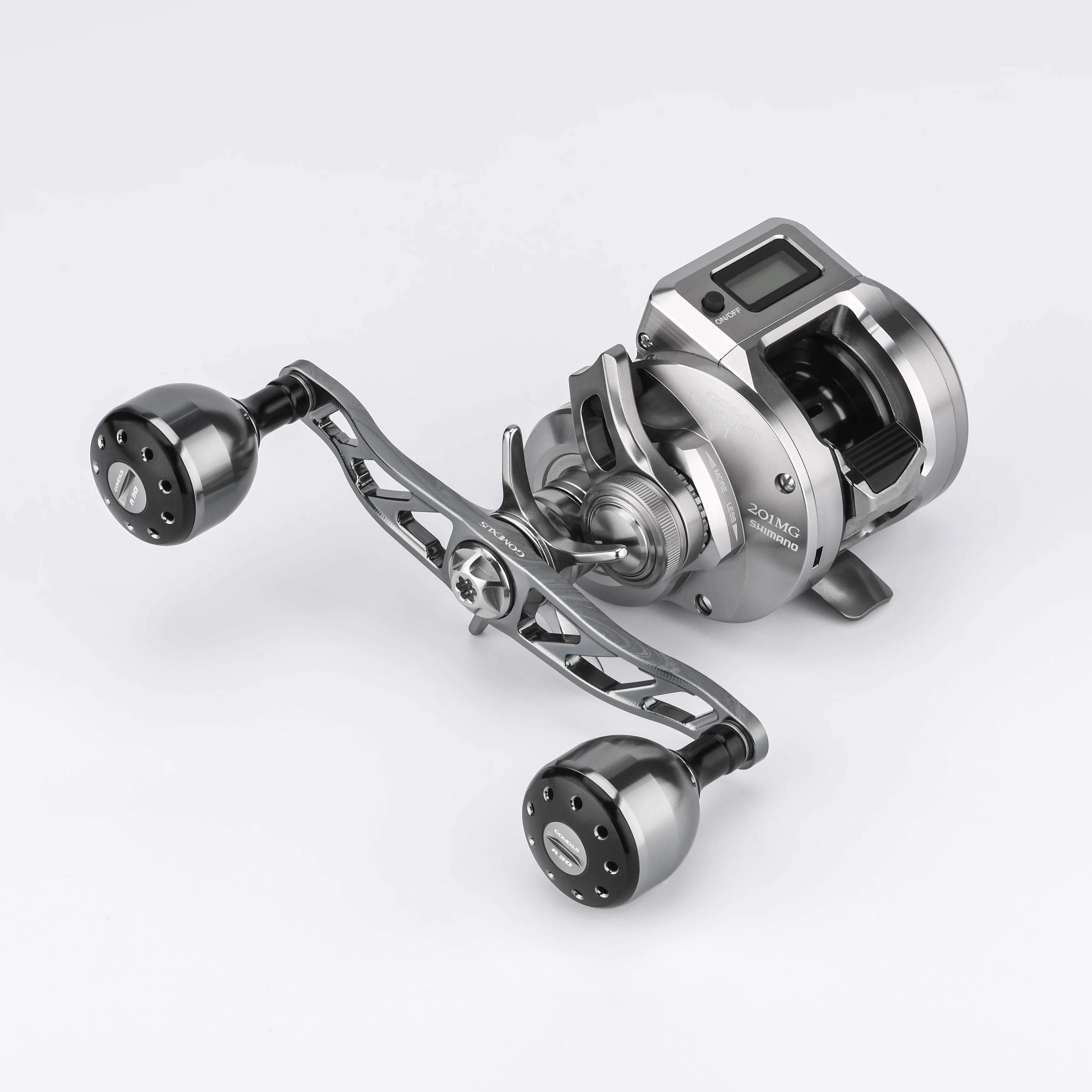 Manivela de aluminio Gomexus con perilla de titanio para Shimano Daiwa - imagen 2