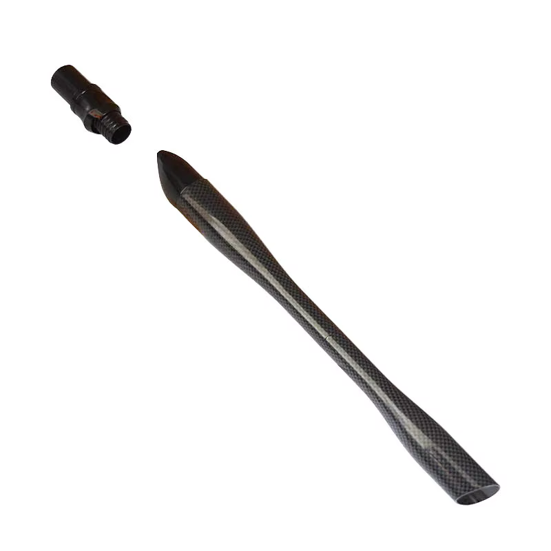 Tubo cónico carbono 1K para mango de caña de pescar con grip estampado - imagen 2