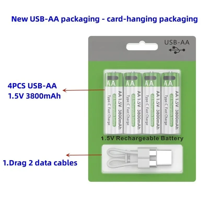 Pilas recargables de litio AA AAA USB para pesca deportiva - imagen 5