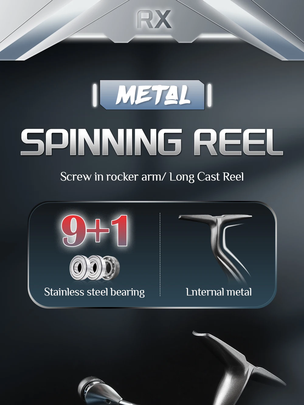 Carrete Rooblinos RX metal ultraligero