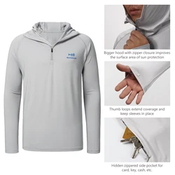 Bassdash FS24M Sudadera de pesca con capucha y cremallera UPF50+