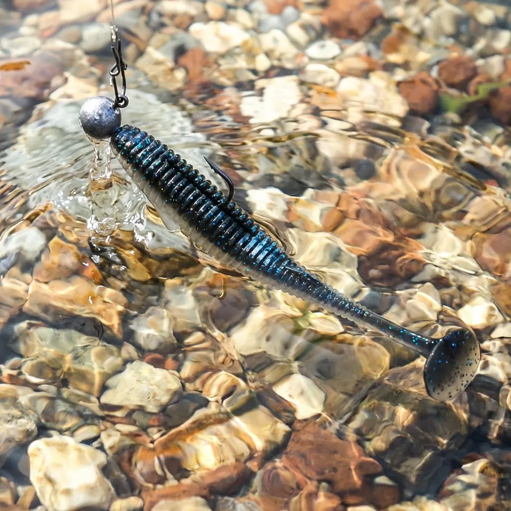 Señuelo vinilo T-Tail para black bass en agua dulce y salada - imagen 4