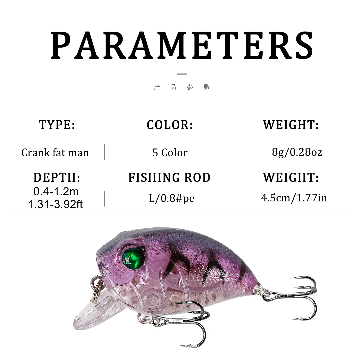 Crankbait con ojos 3D – Señuelo duro wobbler - imagen 4