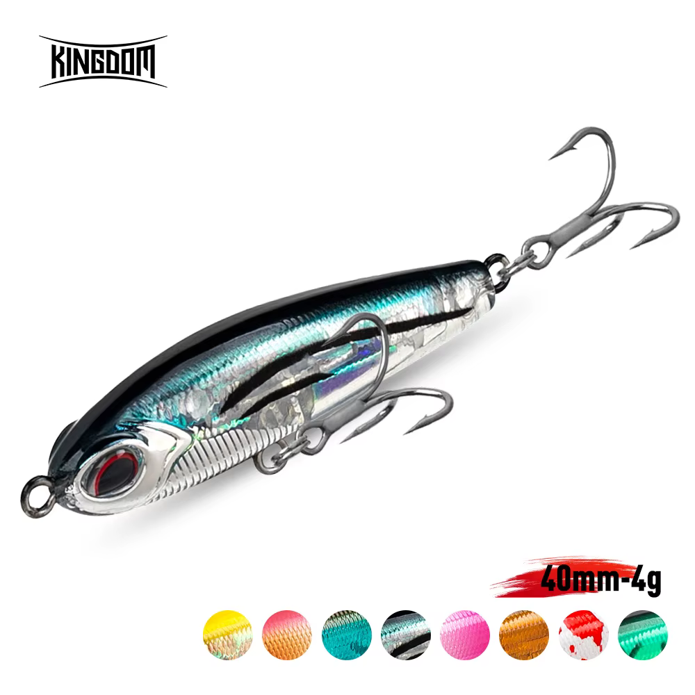 Kingdom Señuelos de pesca tipo lápiz mini duros – Hundimiento lento