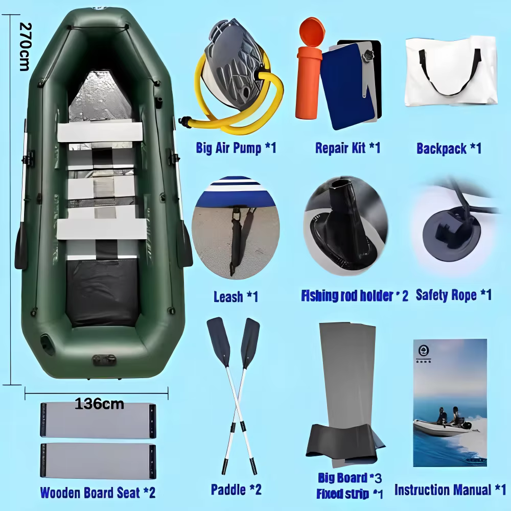 Solar Marine piso PVC barco inflable para pesca - imagen 5