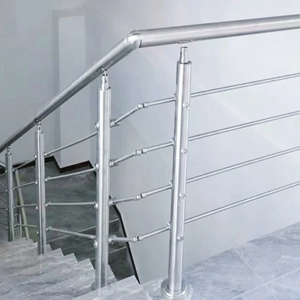 Postes barandilla acero inoxidable torneados CNC para escaleras interiores - imagen 2
