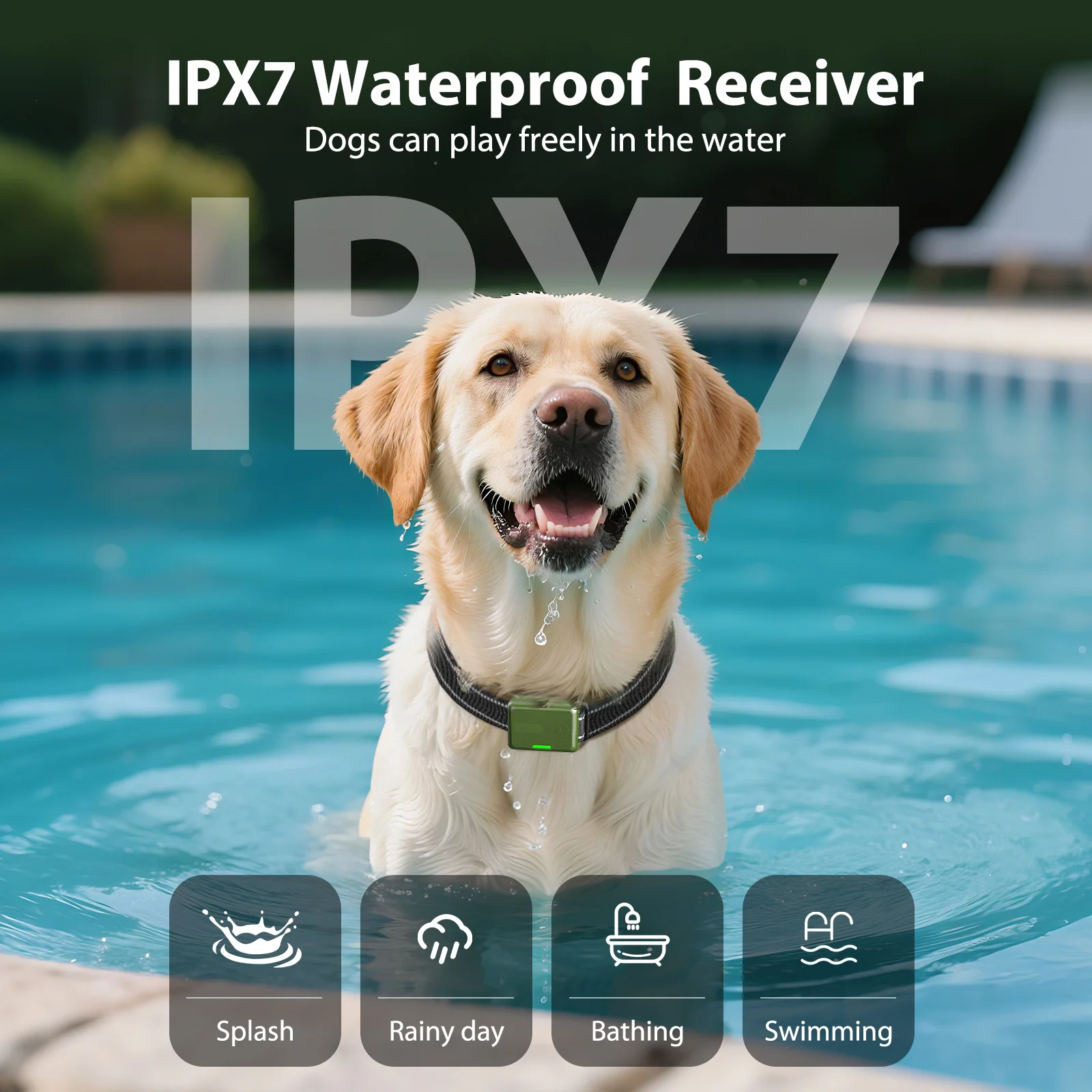 PUPOPA Collar adiestrador para perros recargable — mando y LCD - imagen 2