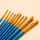 Pinceles de artista de pelo de nailon redondos y planos para óleo - imagen 4