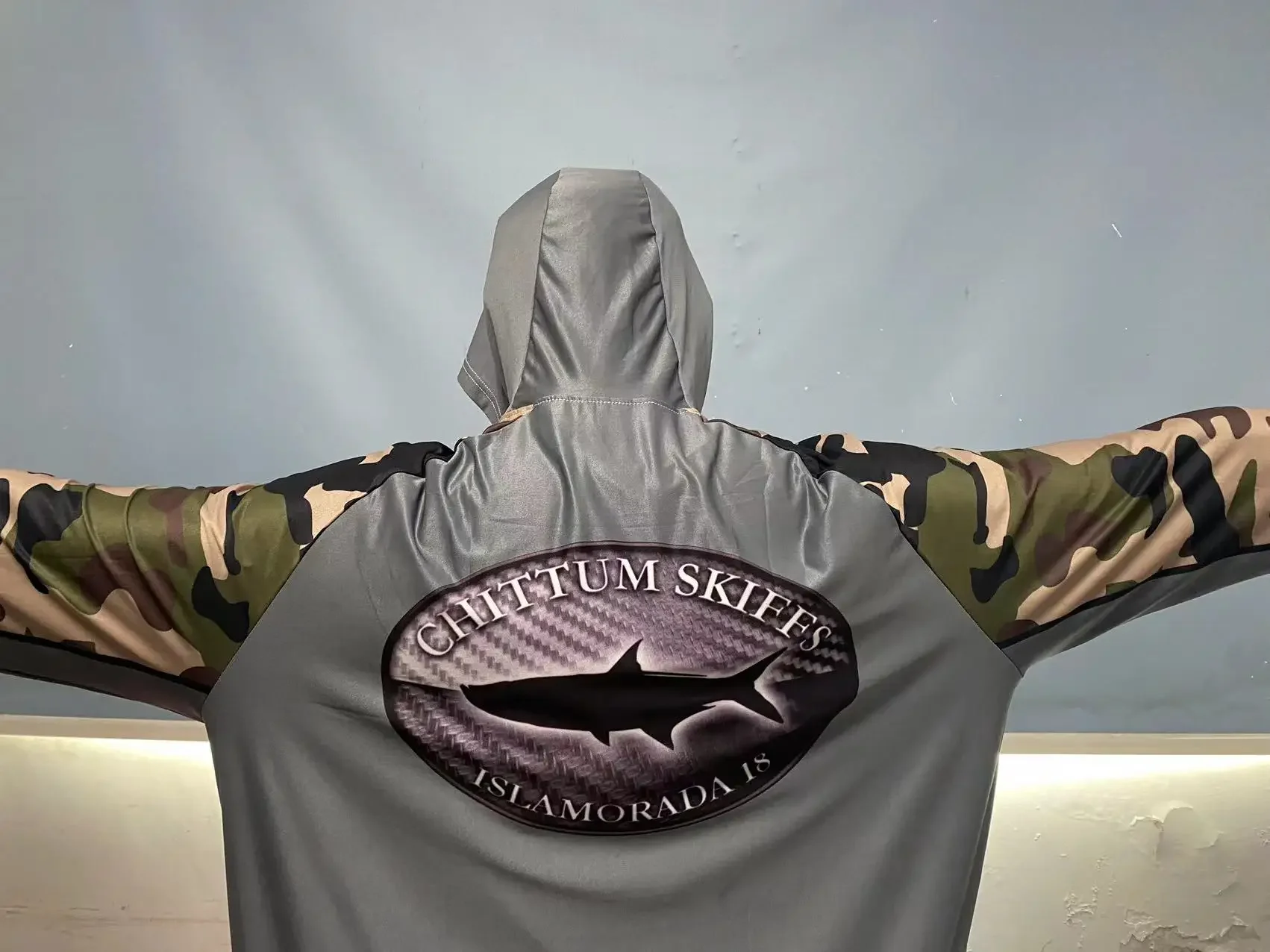 Camiseta de pesca manga larga con capucha y máscara UPF 50 ligera - imagen 5