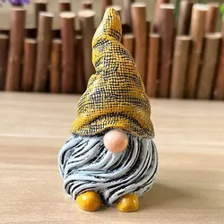 Enano de jardín de resina – Adorno navideño para hogar