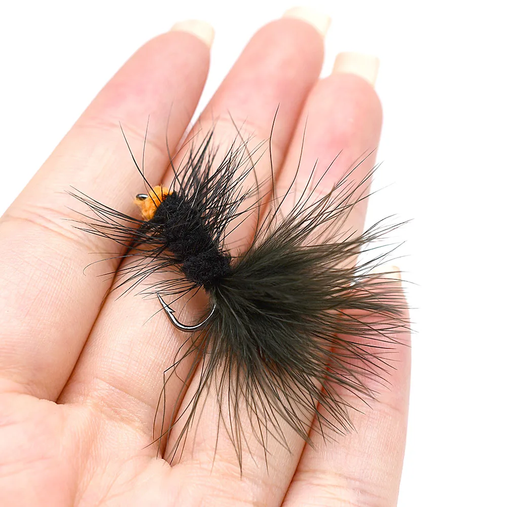 MNFT Wooly Señuelos de Mosca Insecto Serpentina Trucha Agua Salada - imagen 4
