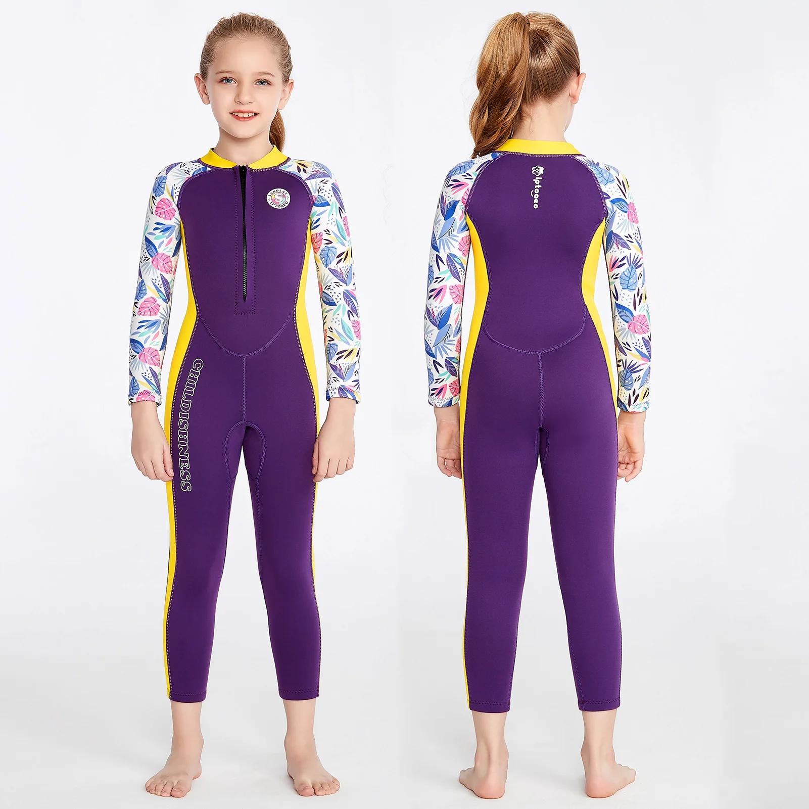 Traje de neopreno infantil manga larga cálido, protección UV - imagen 5