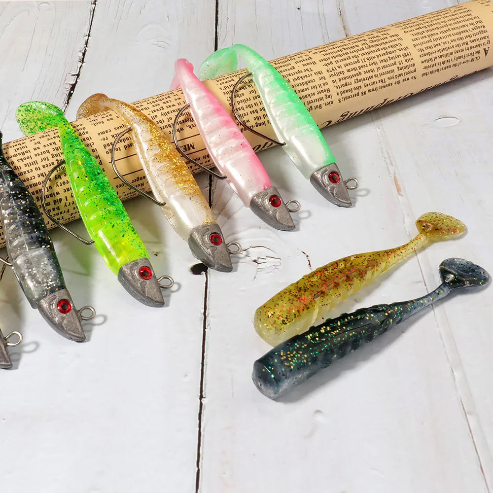 Señuelo Swimbait con Jig Head metálico para lubina - imagen 3