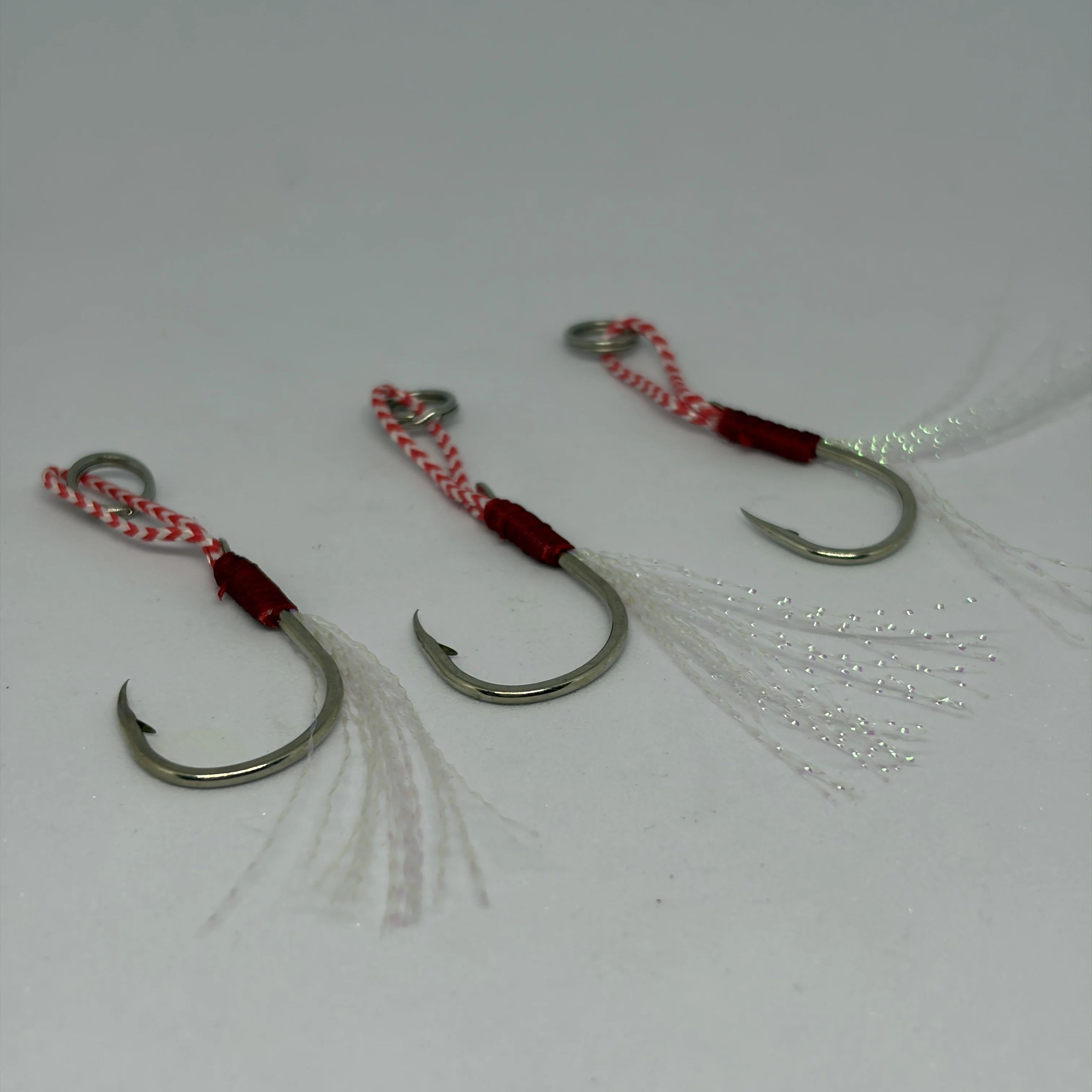 Anzuelos jigging estilo Iseni pre-ensartados con líder de alambre - imagen 2