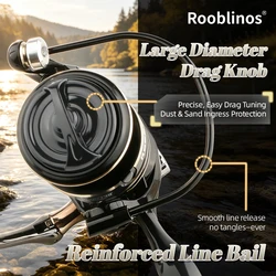 Carrete Spinning Rooblinos HA Ultraligero Metal – Arrastre Potente