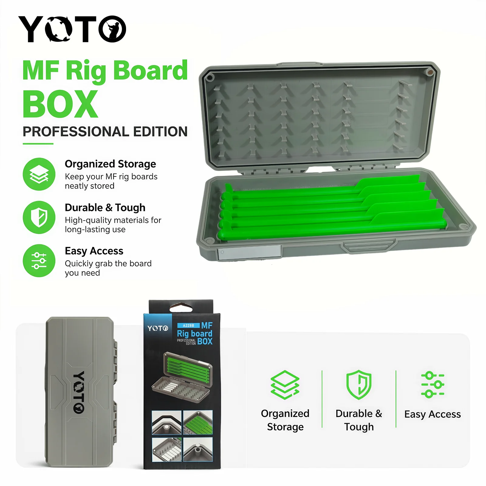 Caja de aparejos para carpa YOTO con enrolladores magnéticos - imagen 5