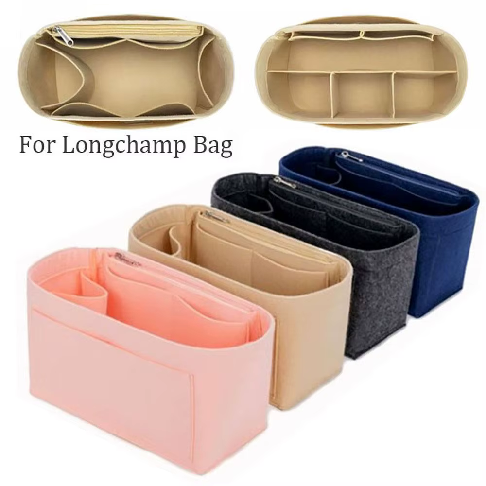 Longchamp organizador de bolso interior de fieltro duradero - imagen 4