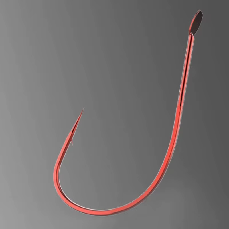 Anzuelo para río y carpín con vástago extrafino y arpon rojo - imagen 4