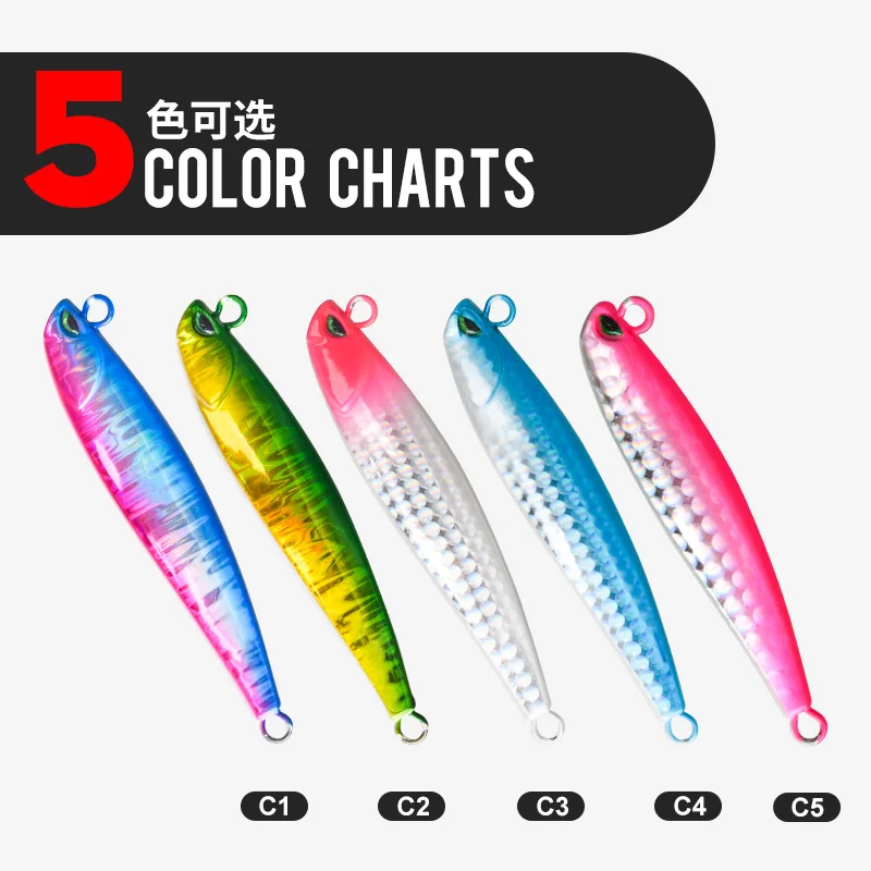 Teaser J153 Jig Luminoso de Metal para Pesca en Agua Salada - imagen 4