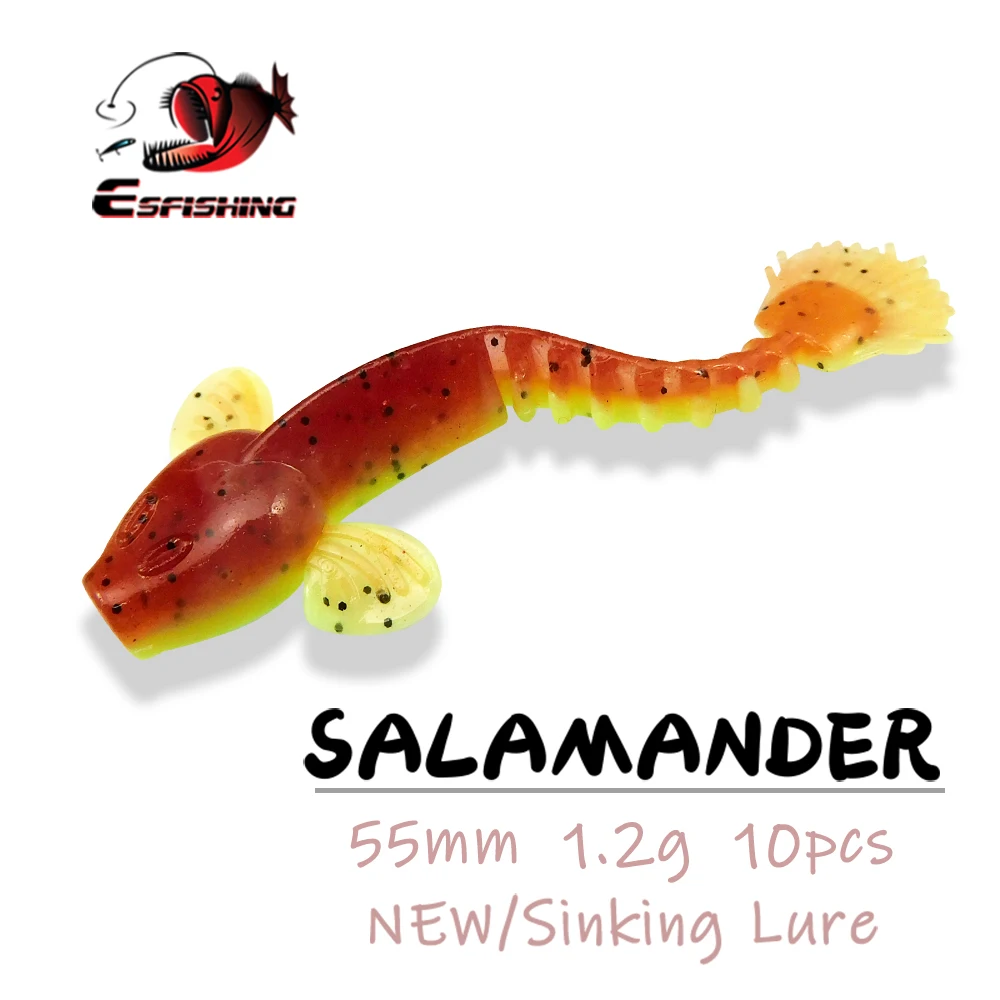 Salamandra ESFISHING 55mm – Señuelo blando biónico oscilante