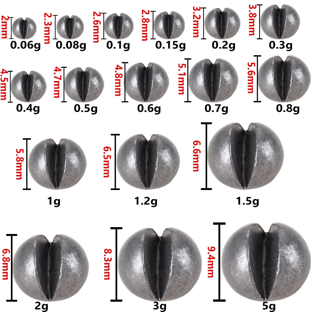 Plomos Split Shot con clip desmontable de aleación para pesca - imagen 5