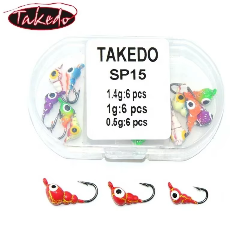 TAKEDO Anzuelo de hielo con forma caracol Jigbait para carpa y lubina - imagen 3