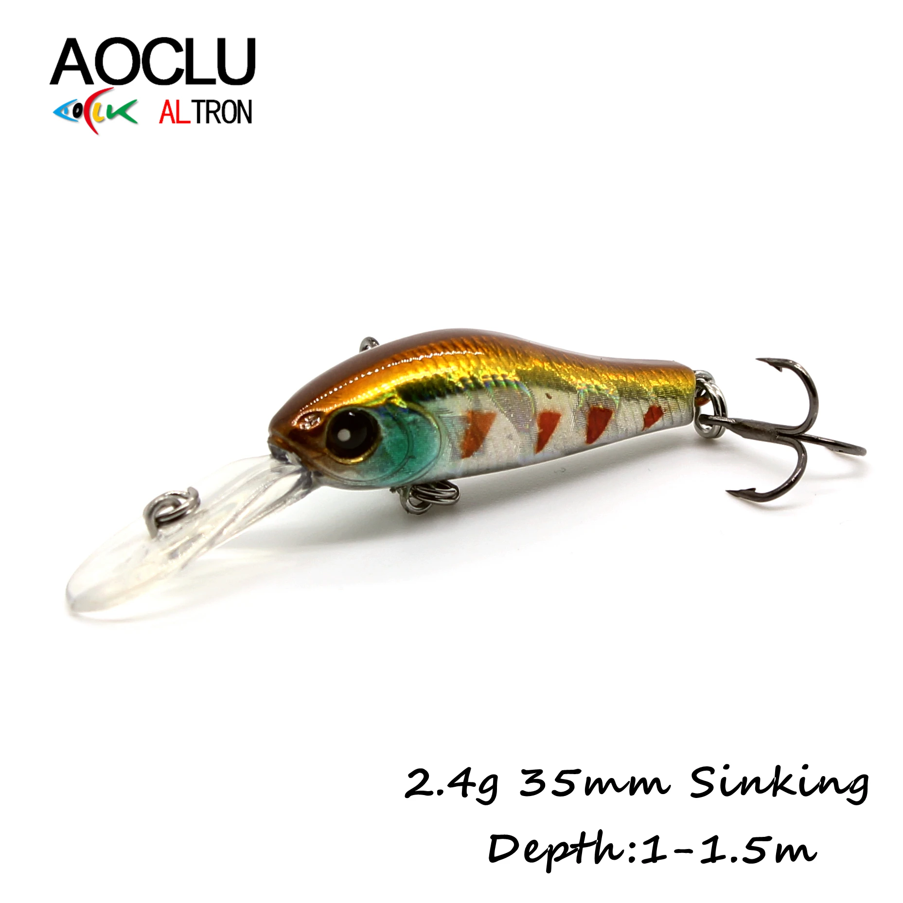 AOCLU Señuelo Minnow Wobbler Jerkbait – Duro para agua salada
