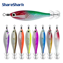ShareShark Señuelo de calamar luminoso con anzuelo para sepias