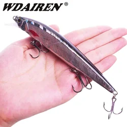 Cebo flotante para lubina con anzuelo triple Wobbler Swimbaits