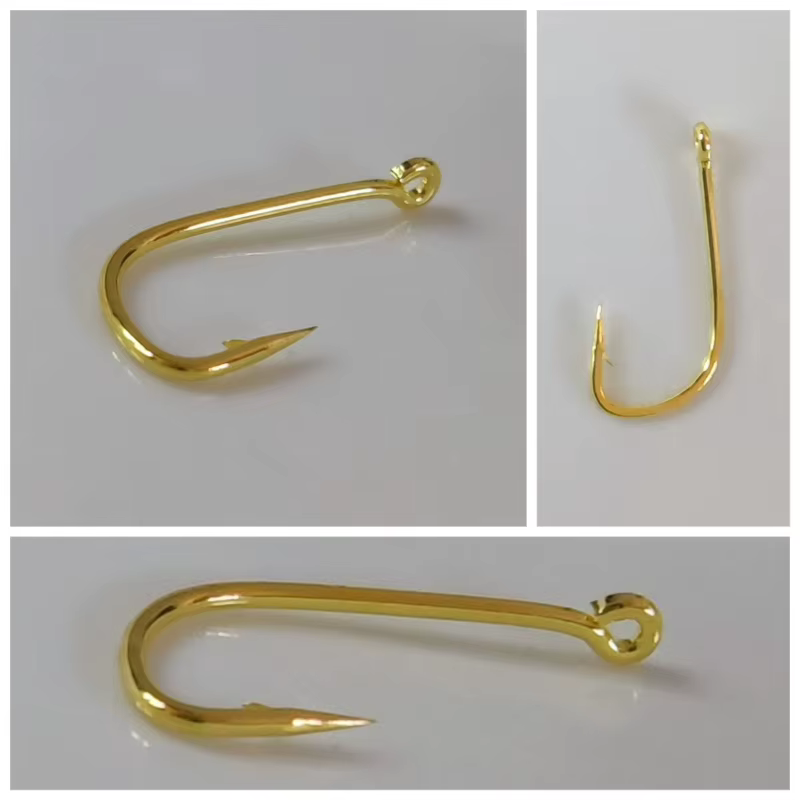 Anzuelos circulares para carpa – Dorados con púas y ojo pequeño - imagen 2
