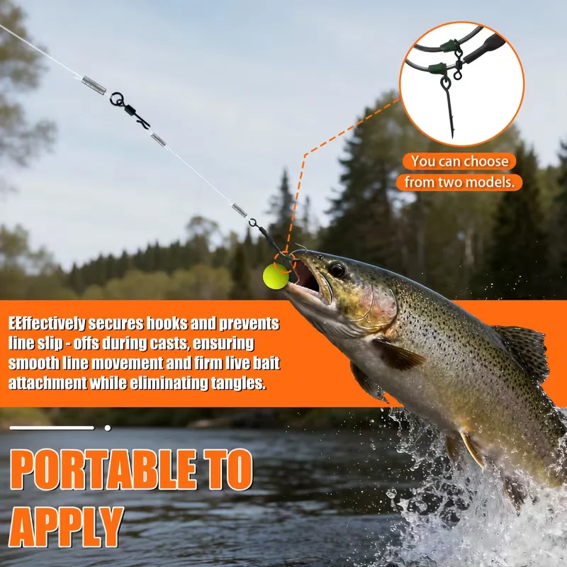 Montaje para carpa con tornillo giratorio y fluorocarbono rápido - imagen 3